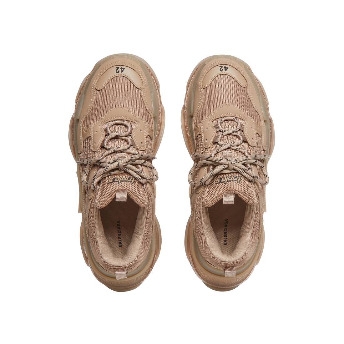 Men’s Triple S Clear Sole Sneaker in Brown - Image 6